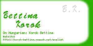 bettina korok business card